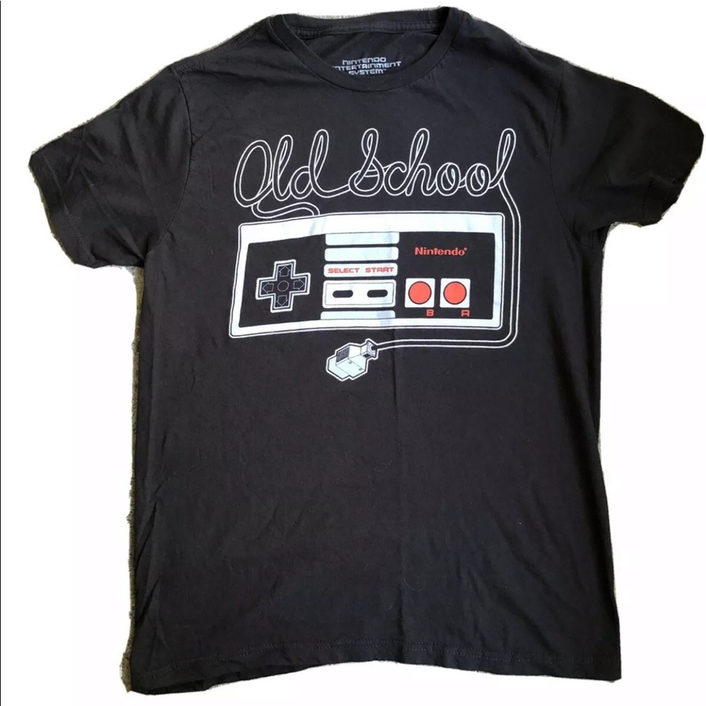 Nintendo Old School Gamer Licensed Black T-Shirt